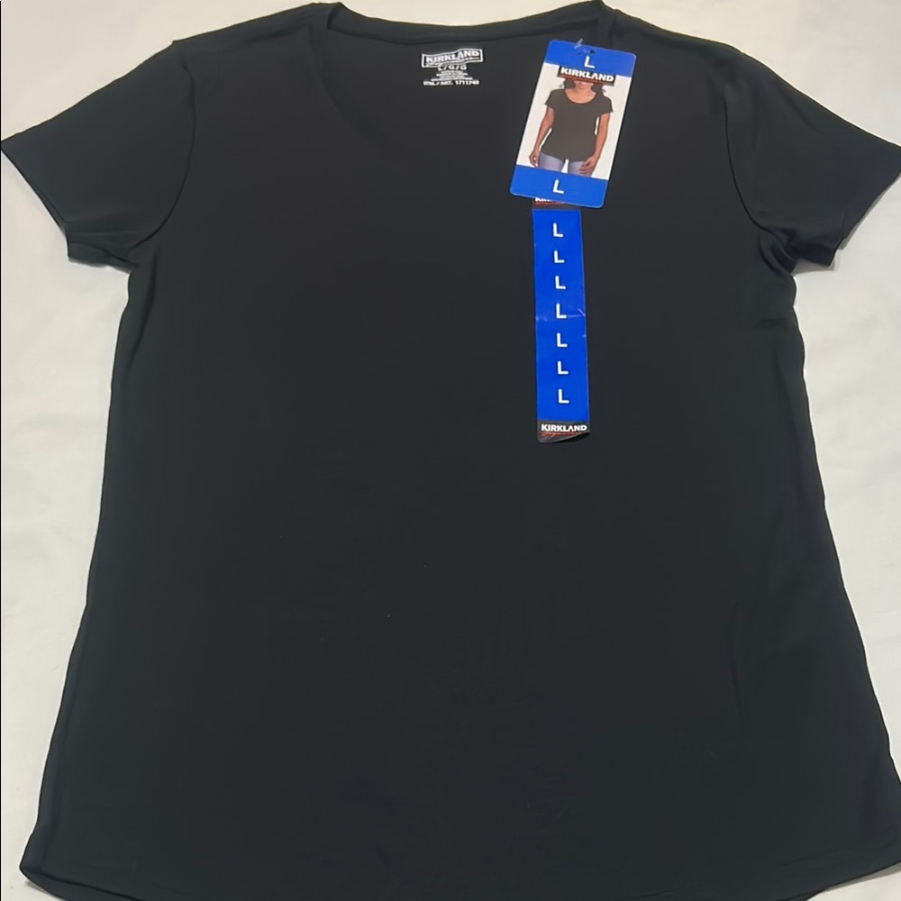 Kirkland Signature Black Short Sleeve T-Shirt Pima Cotton L, XL NWT
